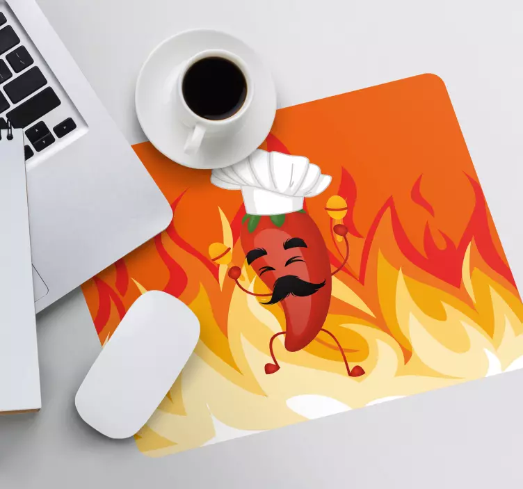 Original mouse pad funny chef pepper - TenStickers