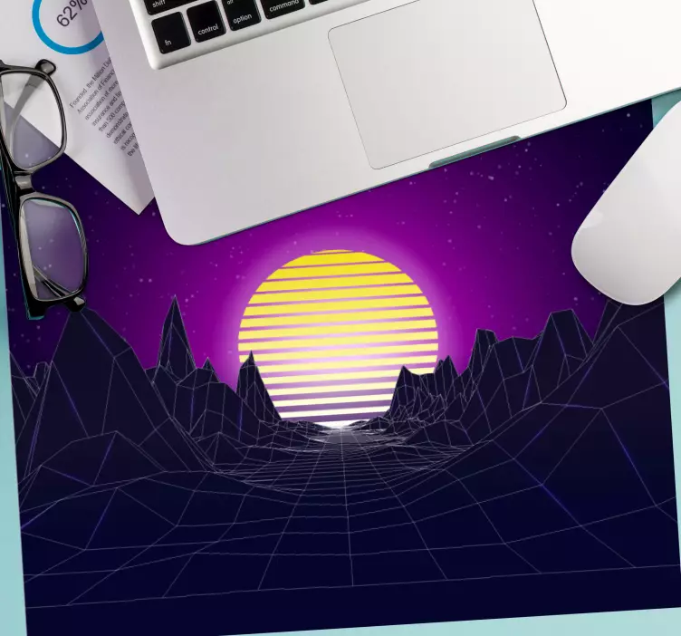 Original mouse pad geometric sunset landscape - TenStickers