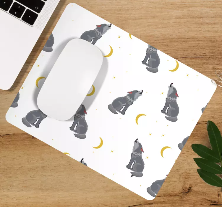 Original mouse pad howling wolves design - TenStickers