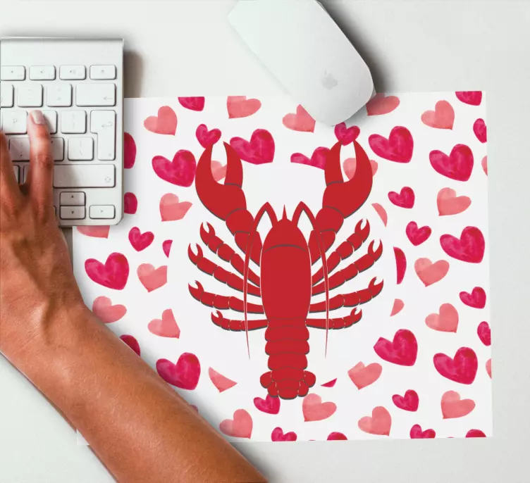 Original mouse pad lobster heart design - TenStickers