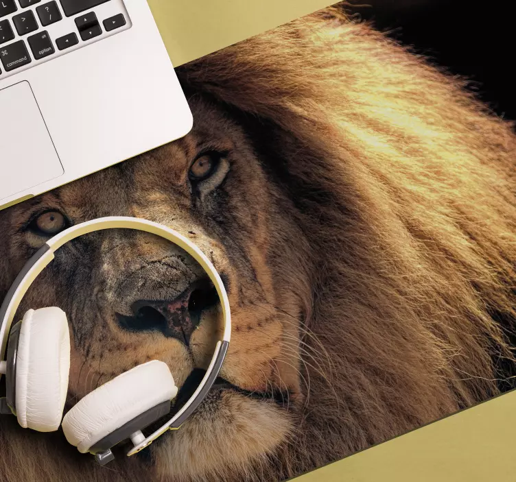 Original mouse pad majestic lion portrait - TenStickers