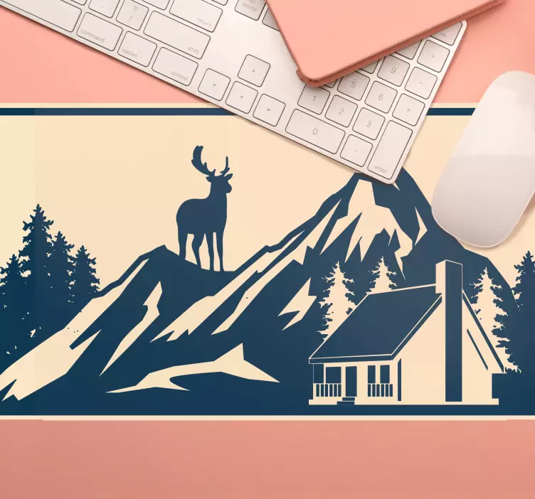 Original mouse pad majestic mountain scene - TenStickers
