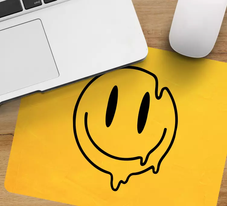Original mouse pad melting smile emoji - TenStickers