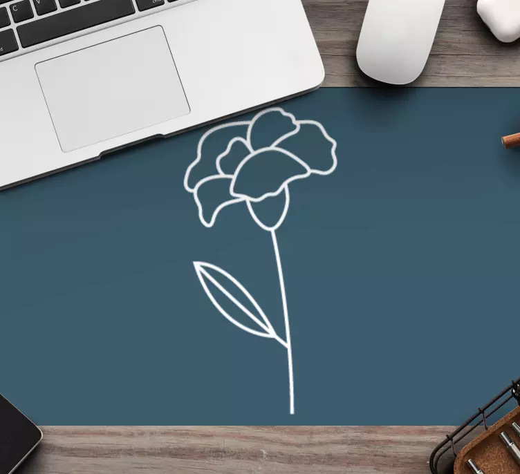 Original mouse pad minimalist flower design - TenStickers