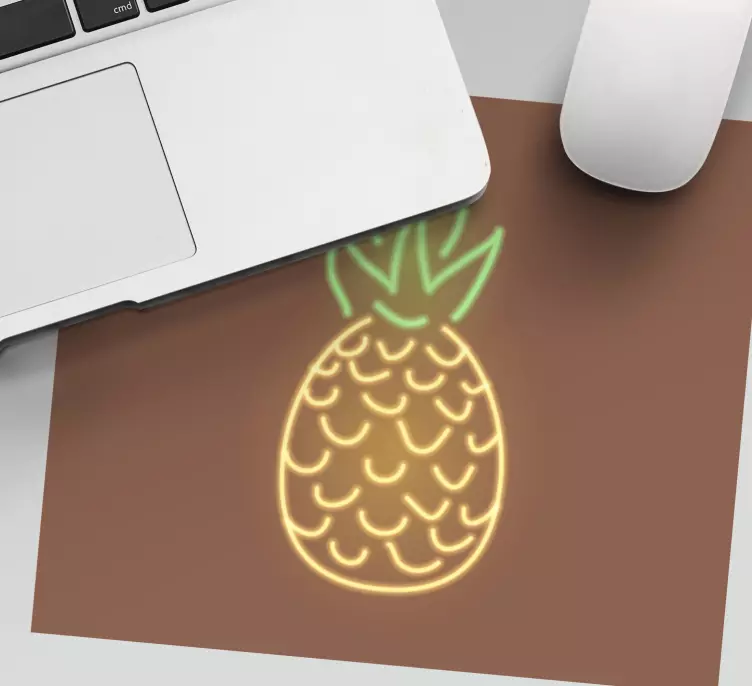 Original mouse pad neon pineapple design - TenStickers