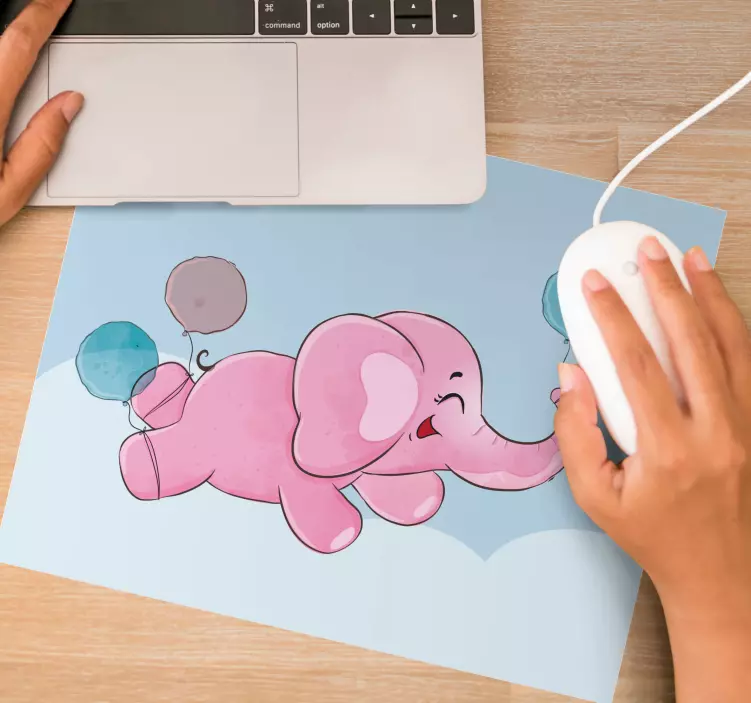 Original mouse pad playful elephant balloon - TenStickers