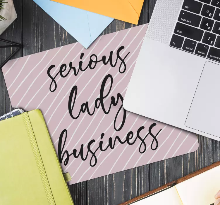 Original mouse pad playful pink stripes - TenStickers