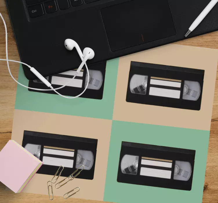 Original mouse pad retro video cassettes design - TenStickers