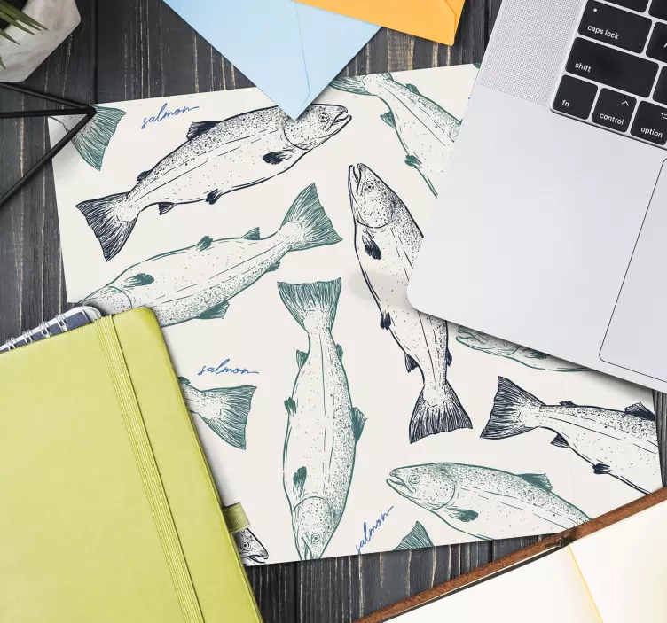 Original mouse pad salmon pattern design - TenStickers