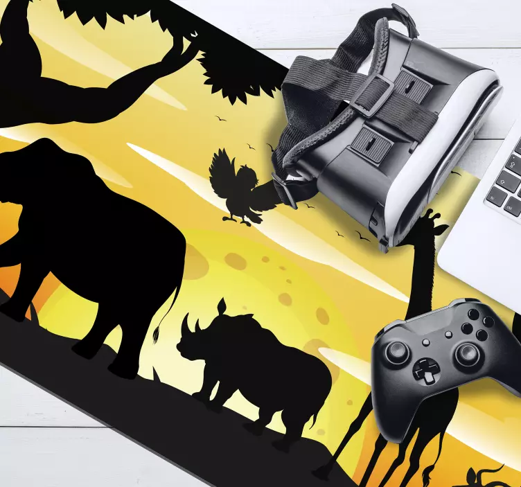 Original mouse pad savanna silhouette scene - TenStickers