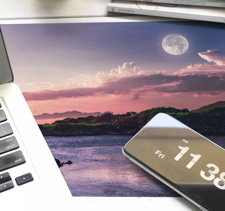 Original mouse pad scenic river twilight - TenStickers