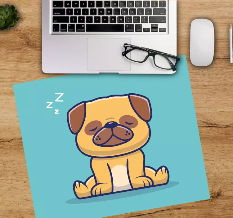 Original mouse pad sleeping adorable puppy - TenStickers