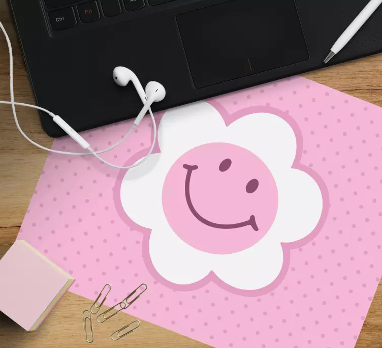 Original mouse pad smiley flower design - TenStickers