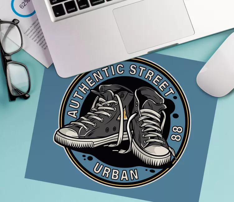 Original mouse pad stylish urban sneakers - TenStickers