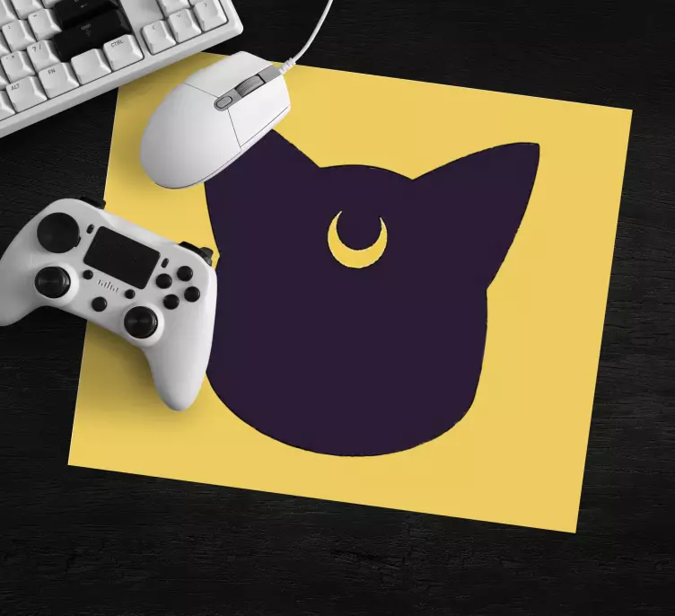 Original mouse pad stylized cat silhouette - TenStickers