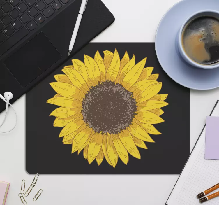 Original mouse pad sunflower floral arrangement - TenStickers