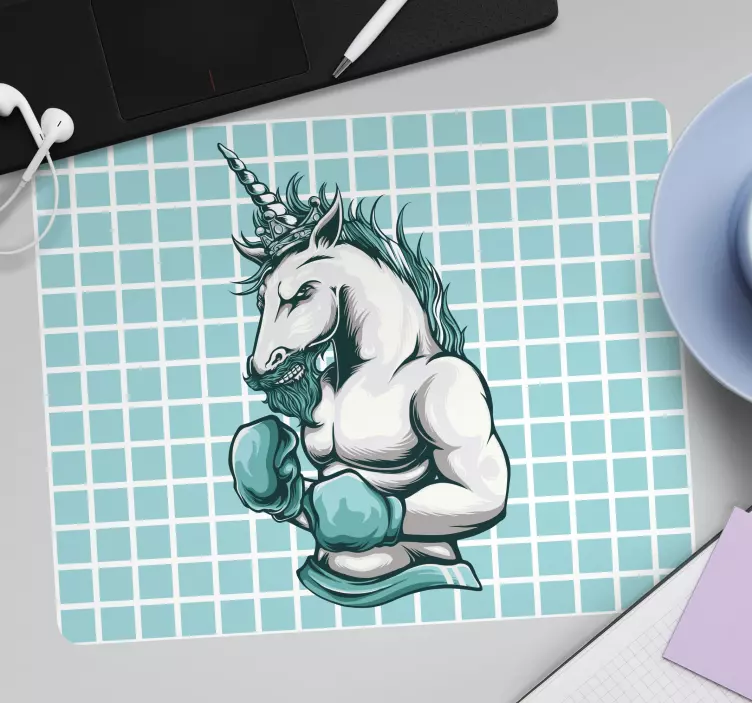 Original mouse pad unicorn boxer design - TenStickers