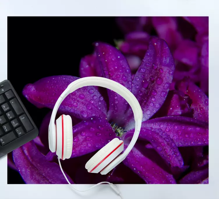 Original mouse pad vibrant floral close-up - TenStickers