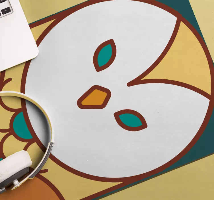 Original mouse pad whimsical owl art - TenStickers