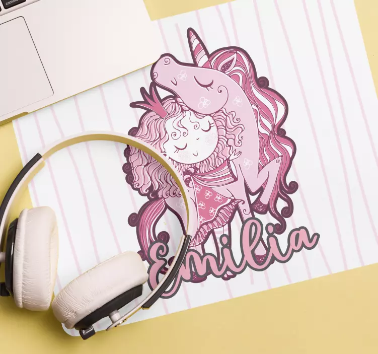 Original mouse pad whimsical unicorn design - TenStickers