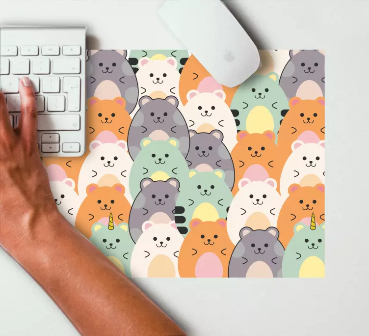 Original mouse pad with adorable animal faces - TenStickers