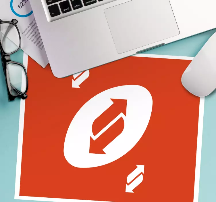 Original mouse pad with bold circular symbol - TenStickers