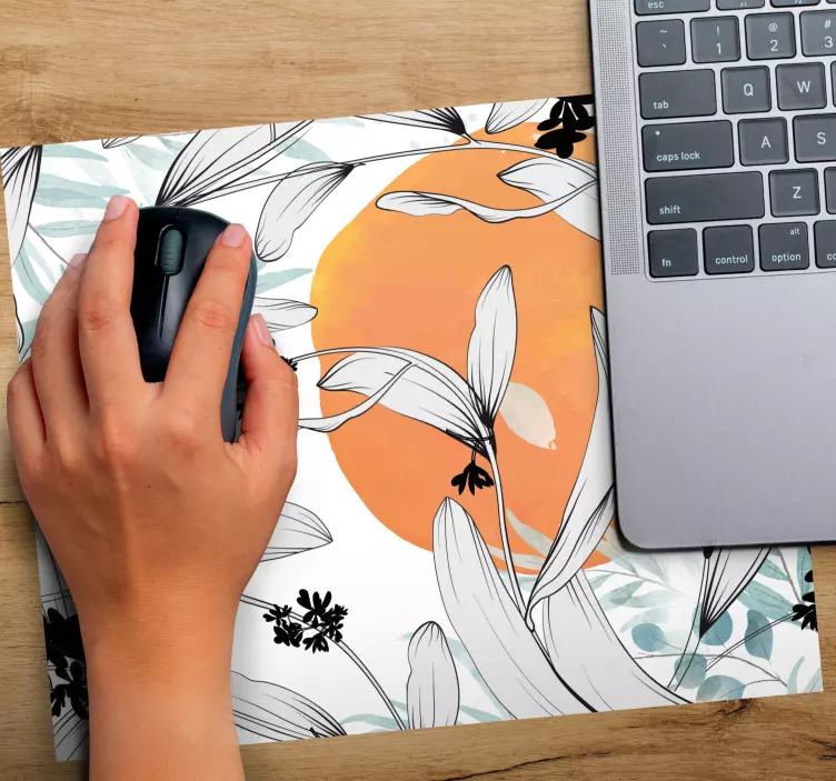 Original mouse pad with botanical leaf design - TenStickers