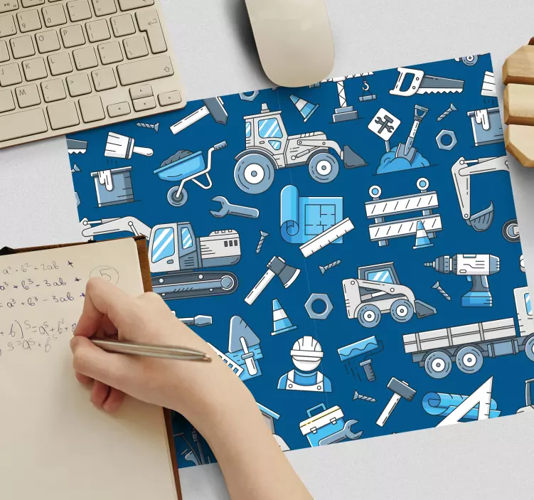 Original mouse pad with construction tools design - TenStickers