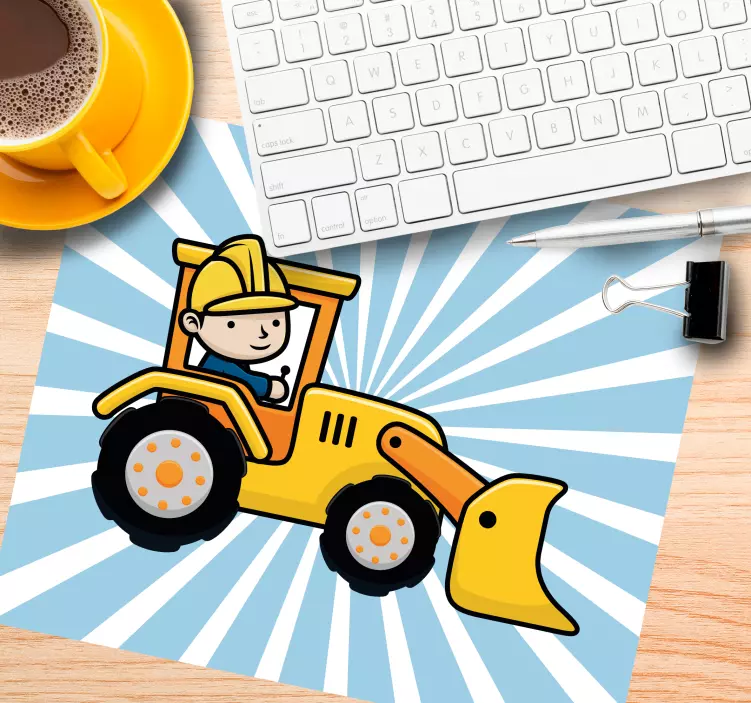 Original mouse pad with construction vehicle design - TenStickers