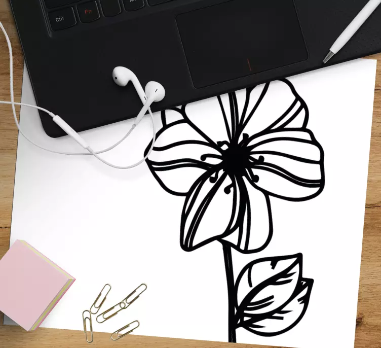 Original mouse pad with elegant floral design - TenStickers