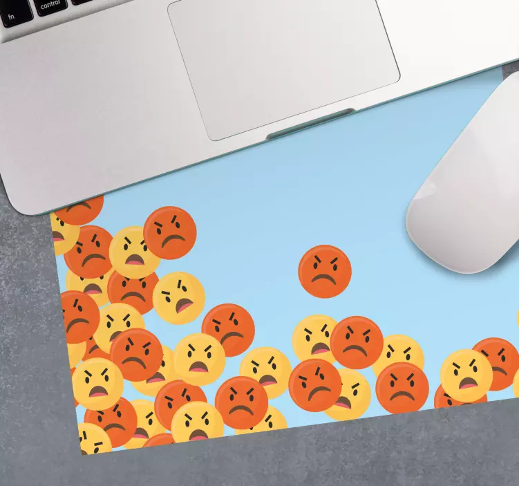 Original mouse pad with emoticon expressions - TenStickers