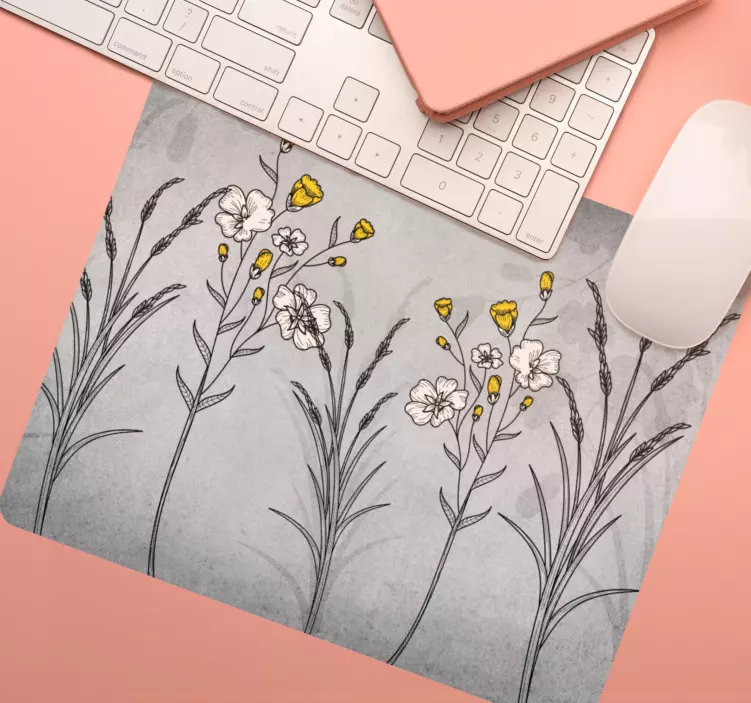 Original mouse pad with floral motif design - TenStickers