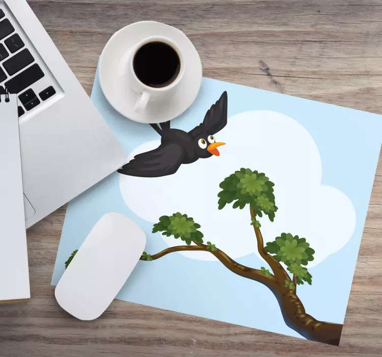 Original mouse pad with flying bird design - TenStickers