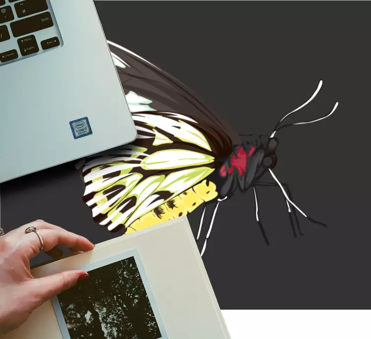 Original mouse pad with stylized butterfly design - TenStickers