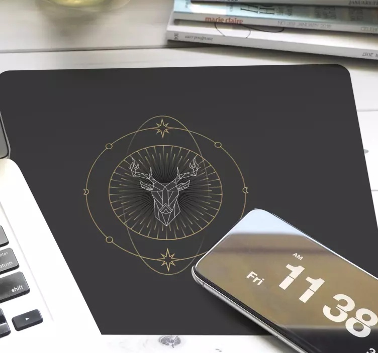 Original mouse pad with stylized deer design - TenStickers