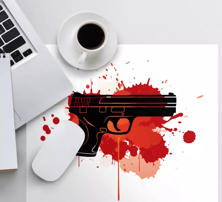 Original mouse pad with stylized weapon design - TenStickers