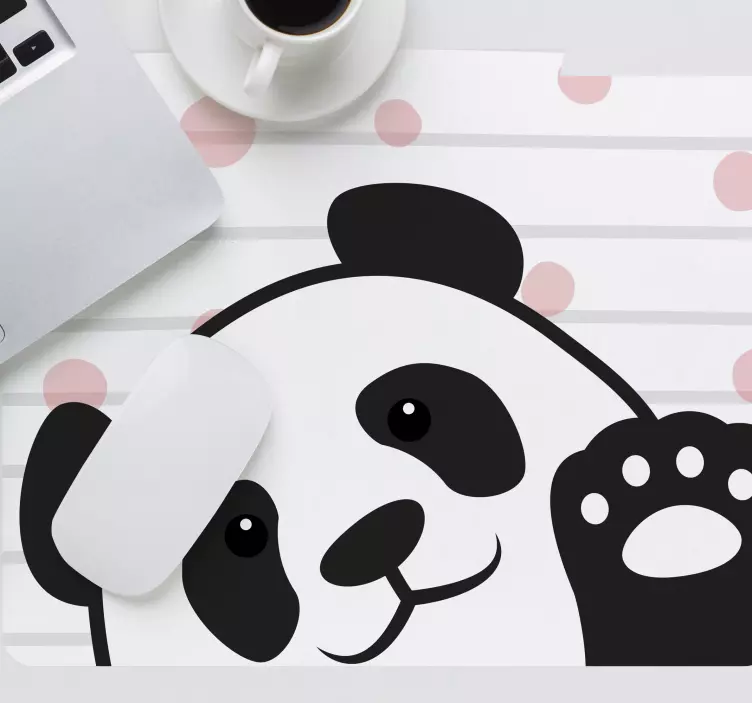 Panda waving paw anime mouse pad - TenStickers