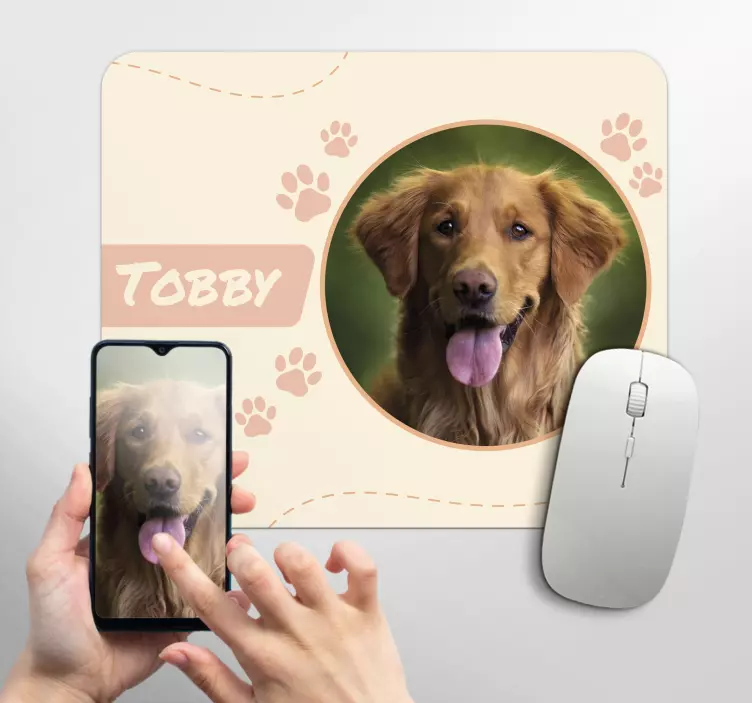 Dog picture custom mouse pad - TenStickers