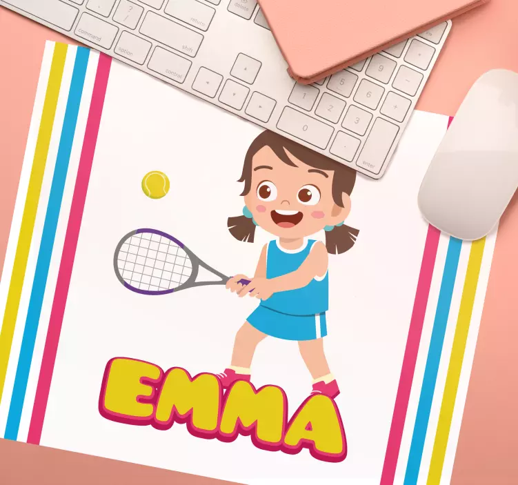 Personalised mouse mat animated tennis player - TenStickers