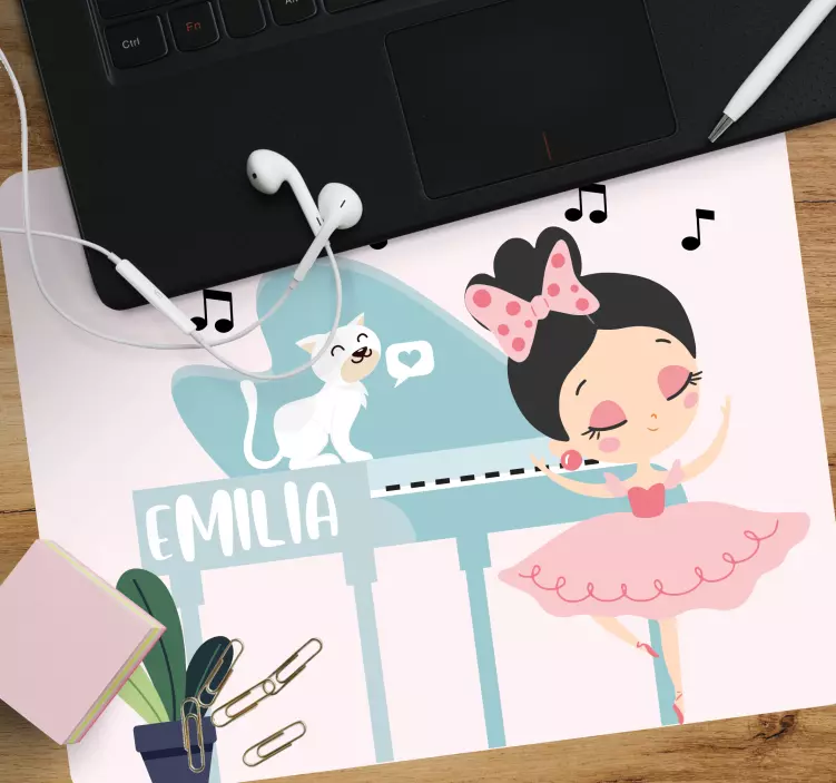 Personalised mouse mat ballet girl dancing - TenStickers