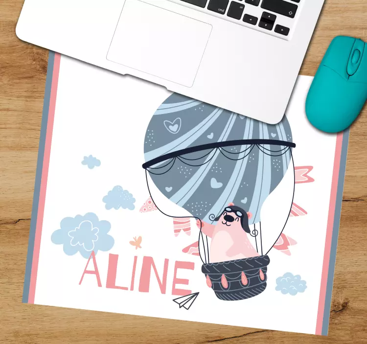 Personalised mouse mat balloon adventure design - TenStickers
