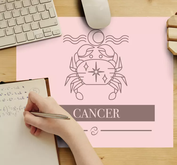 Personalised mouse mat cancer zodiac symbol - TenStickers