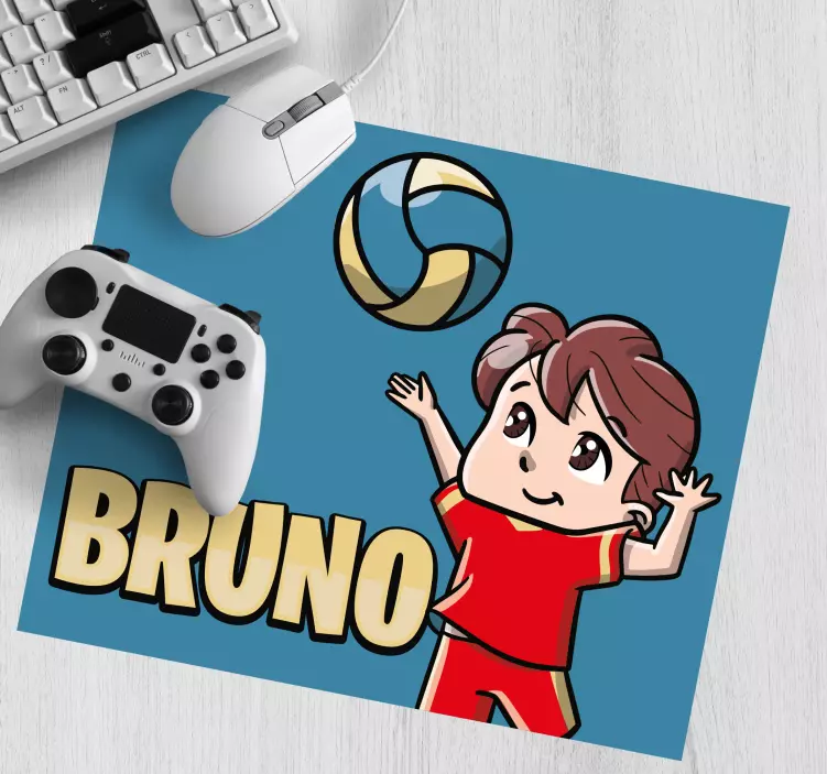 Personalised mouse mat cheerful child at play - TenStickers