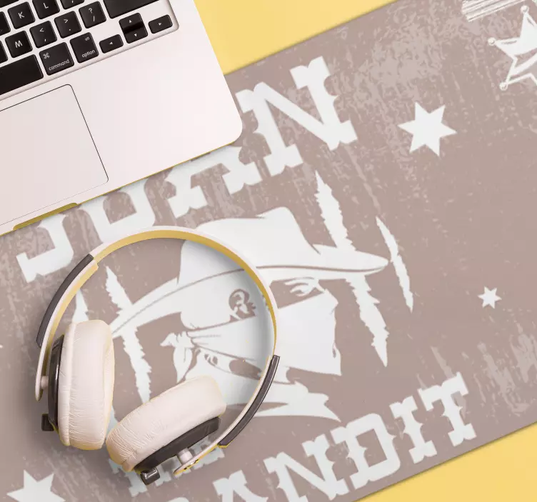 Personalised mouse mat cowboy themed design - TenStickers