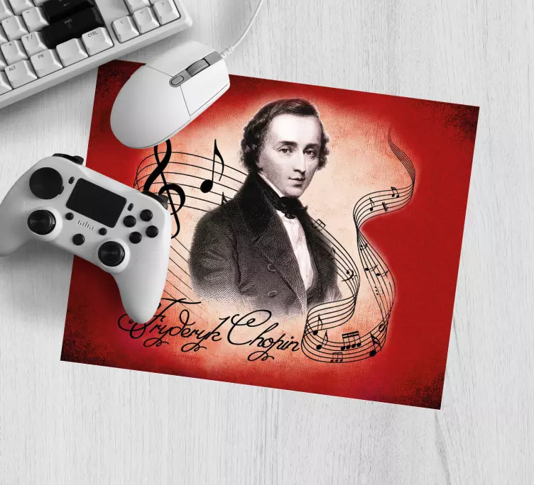 Personalised mouse mat famous composer portrait - TenStickers
