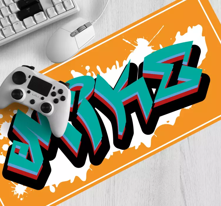 Personalised mouse mat in vibrant graffiti style - TenStickers
