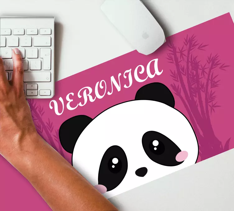Personalised mouse mat panda face design - TenStickers