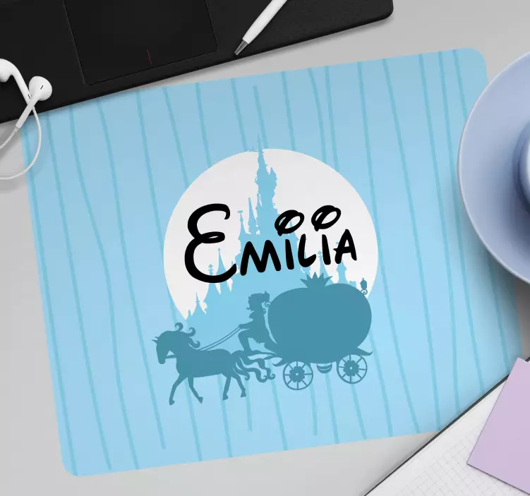 Personalised mouse mat personalized carriage scene - TenStickers