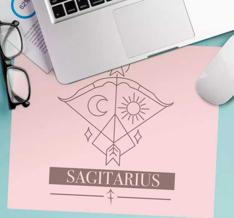 Personalised mouse mat sagittarius zodiac symbol - TenStickers