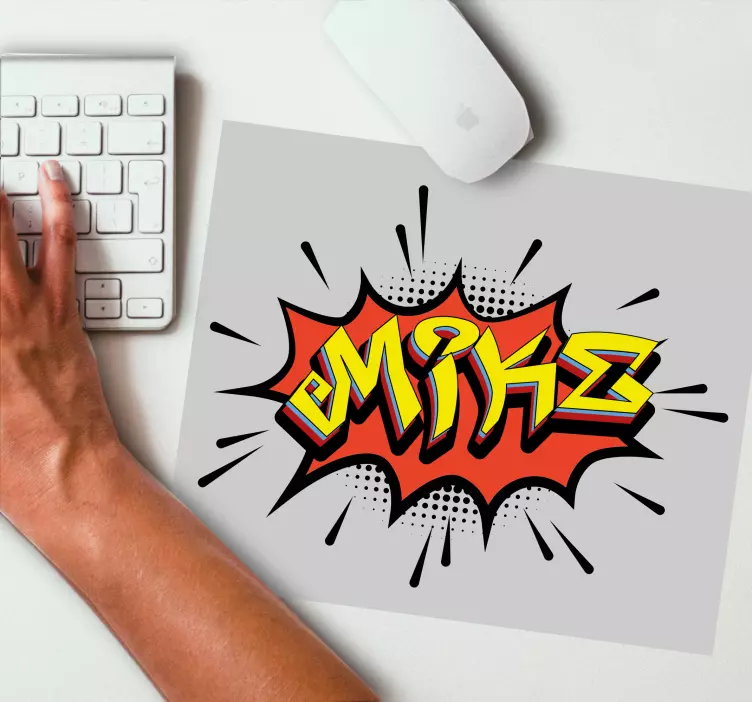 Personalised mouse mat superhero style design - TenStickers